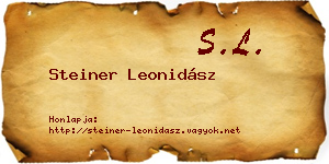 Steiner Leonidász névjegykártya